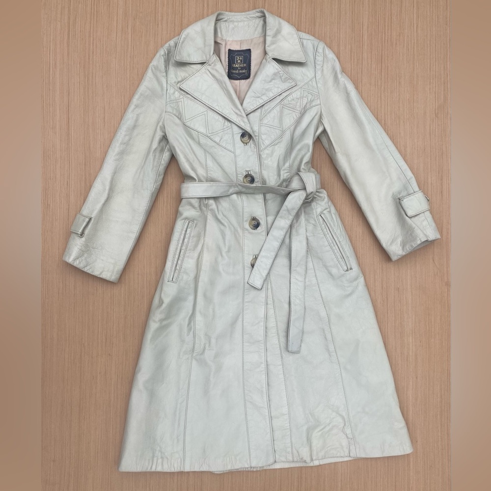 1970’s 24 K Leather Trench Coat by Dan Di Modes
